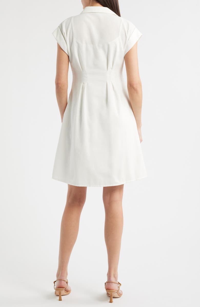 Julia Jordan Short Sleeve Shirtdress, Alternate, color, White