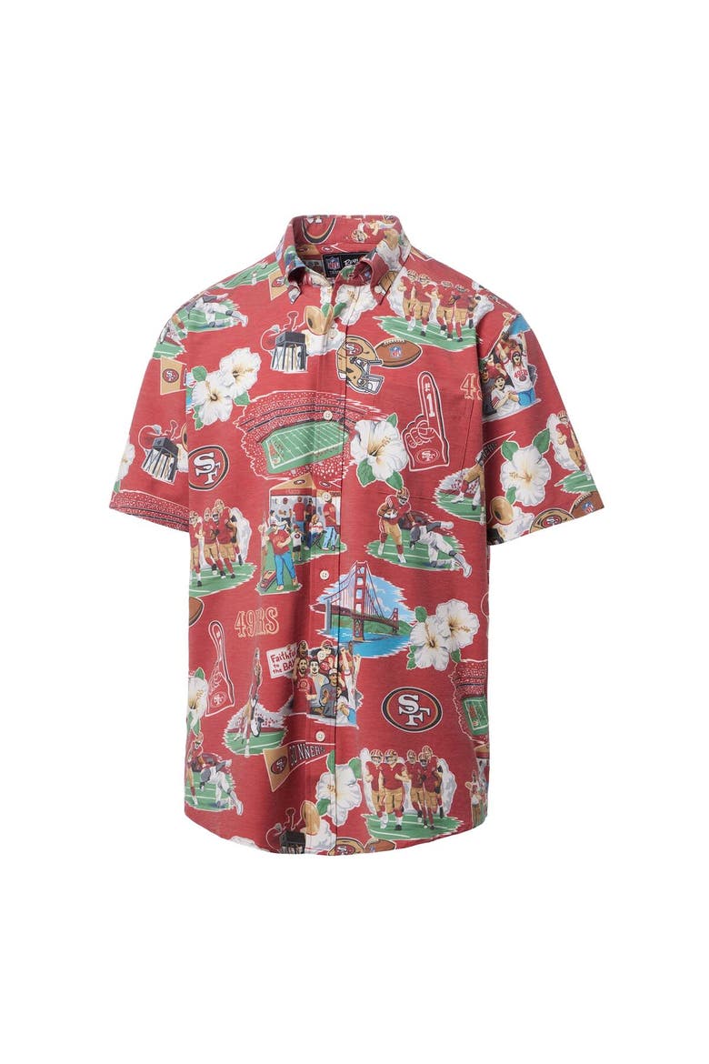 Men's Reyn Spooner Red San Francisco 49ers Scenic Button-Down Shirt, Alternate, color, Red