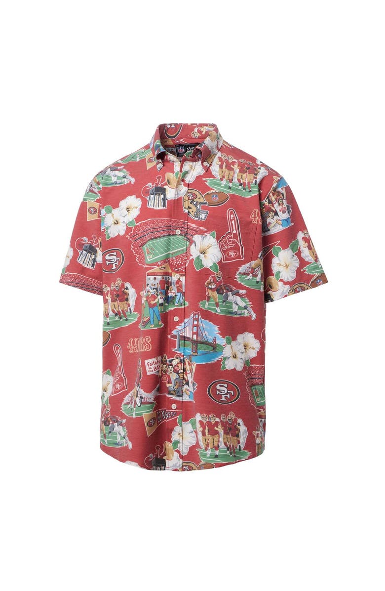 Reyn Spooner Men's Reyn Spooner Red San Francisco 49ers Scenic Button-Down Shirt, Alternate, color, Red