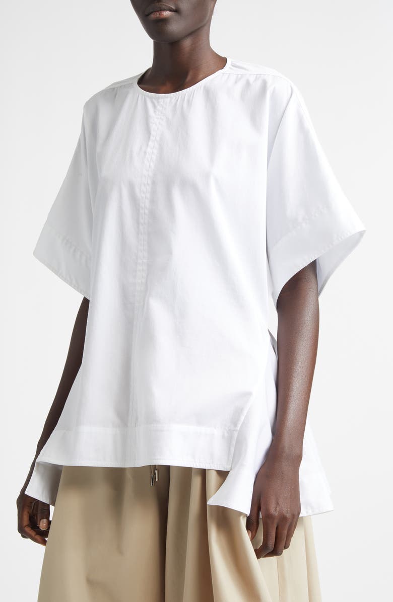 Brandon Maxwell The Tyler Crewneck Top, Alternate, color, Optic White