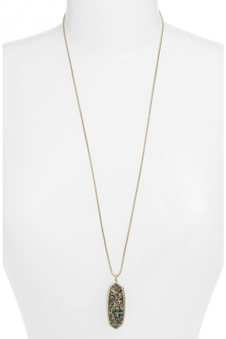 'Layden' Pendant Necklace, Main, color, ABALONE/ GOLD