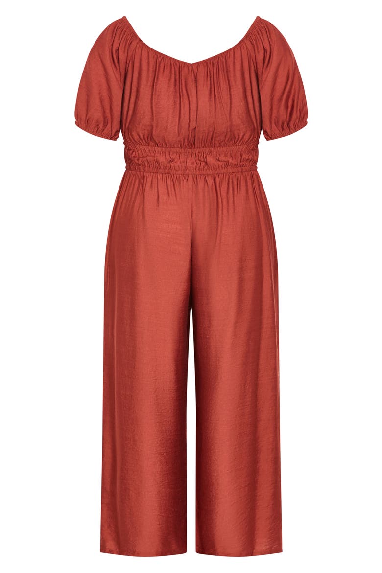 Erica Wide Leg Jumpsuit, Alternate, color, CINNAMON