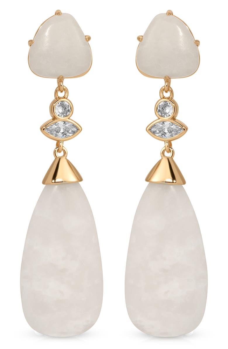 Ettika Solstice Drop Earrings, Alternate, color, Bone