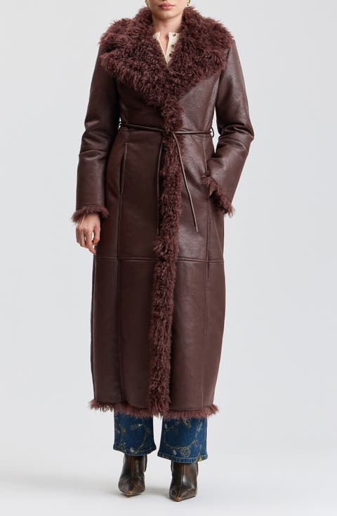Maxi Faux Shearling Coat