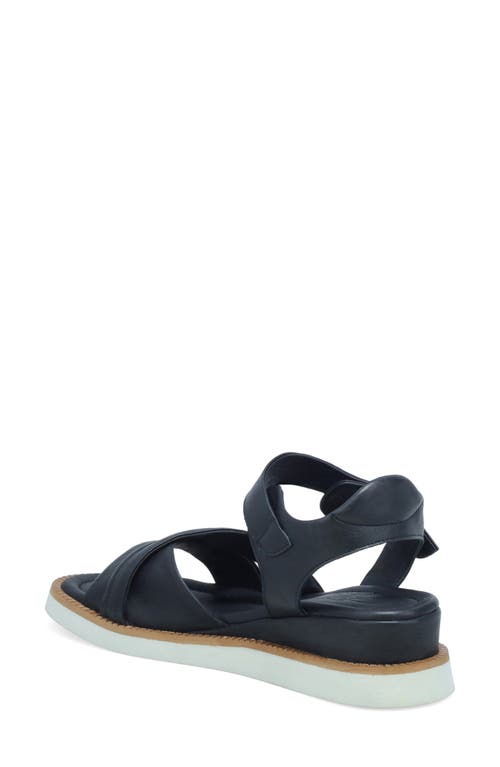 Miz Mooz Emelina Ankle Strap Platform Wedge Sandal In Black