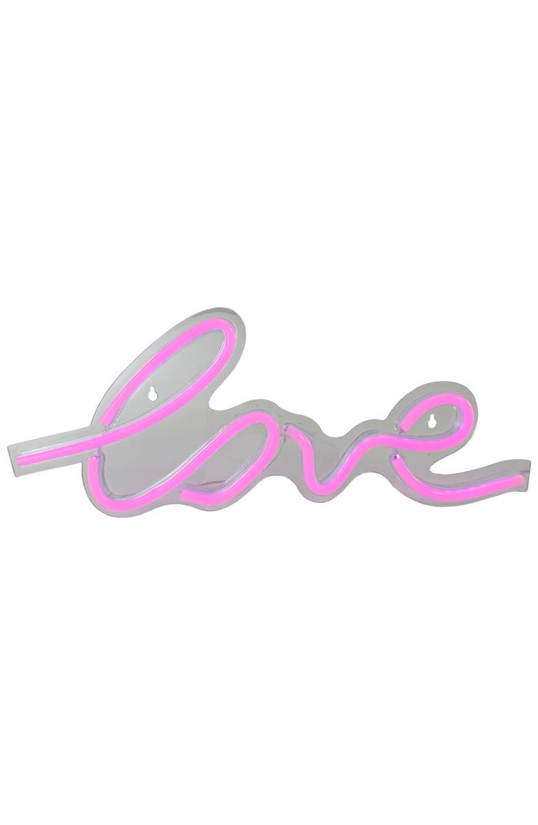 Northlight LED Love Neon Lighted Wall Sign - 18" - Pink, Main, color, Pink