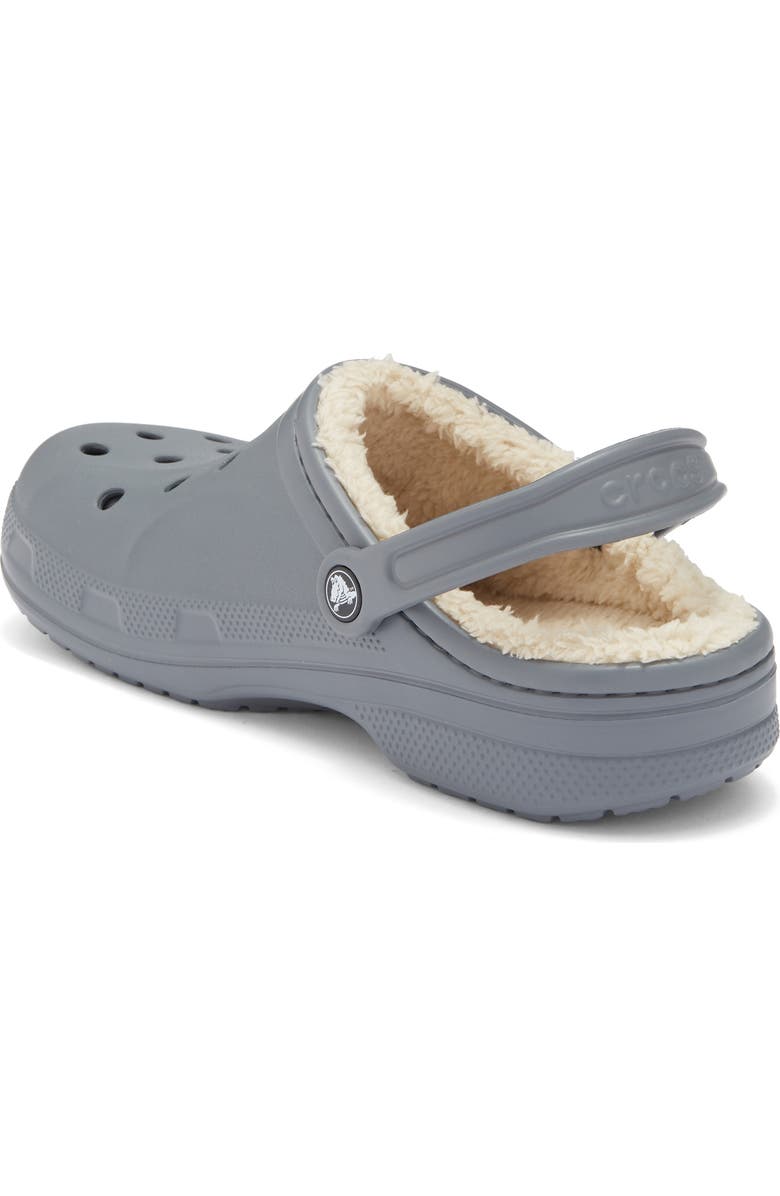 CROCS Baya Faux Shearling Lined Clog, Alternate, color, Charcoal