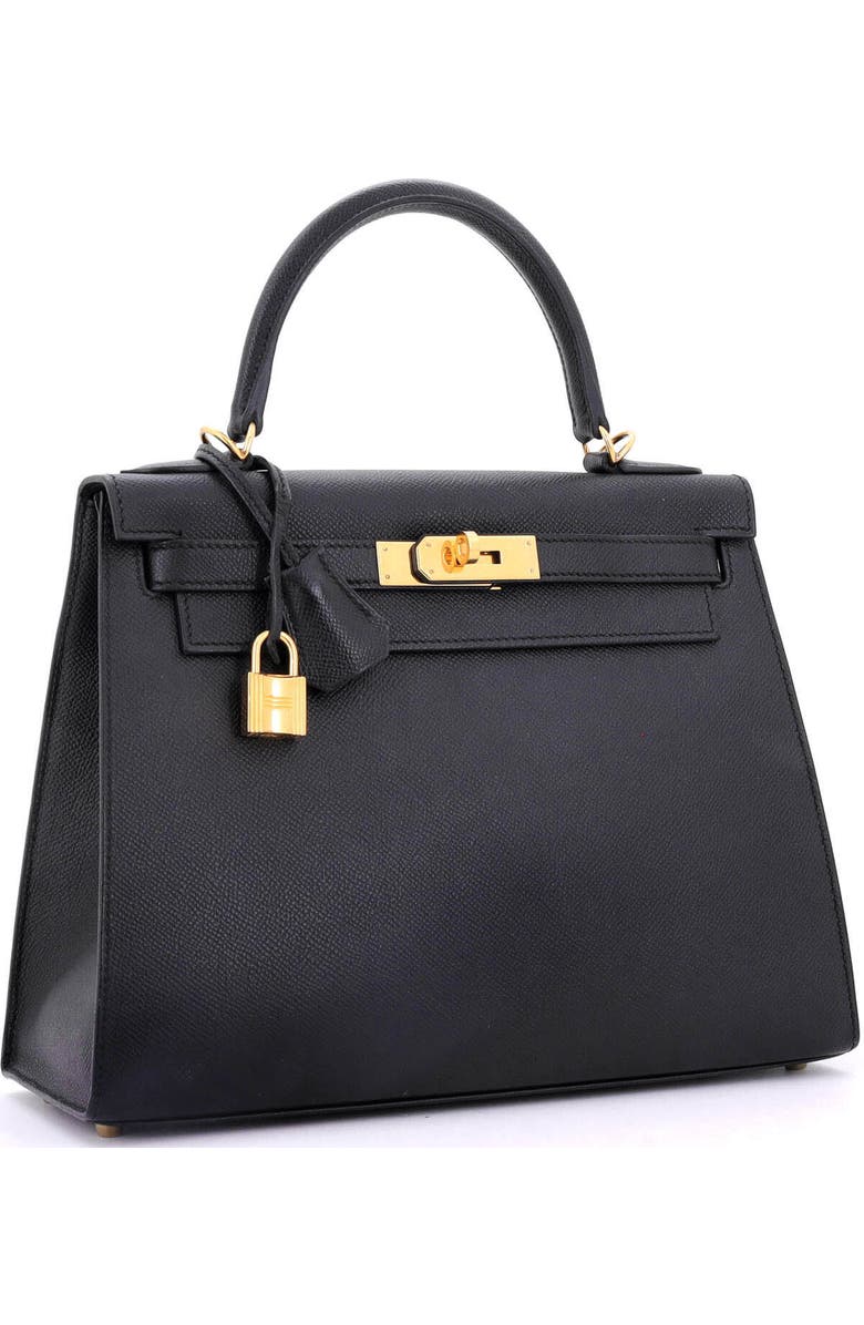 Pre-Owned Hermes Kelly Handbag Black Epsom with Gold Hardware 28, Alternate, color, Noir