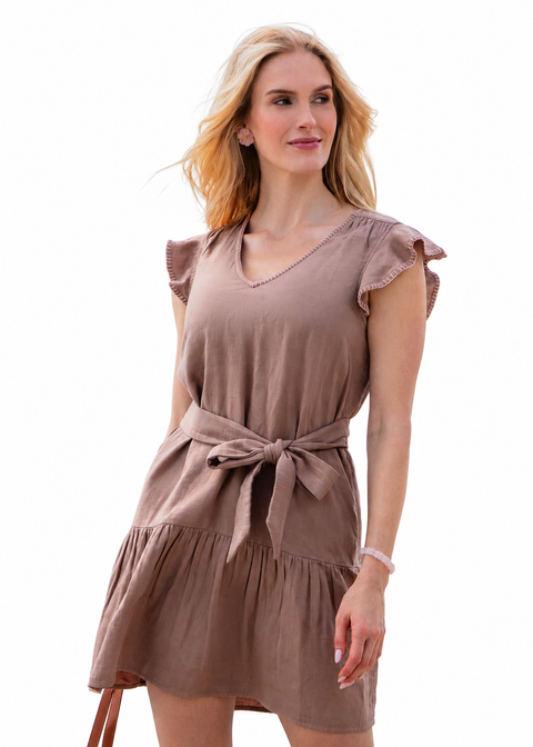 Gauze Tie Waist Dress