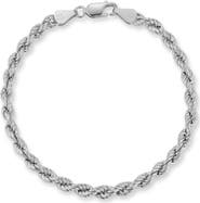 GLAZE JEWELRY Sterling Silver Rope Bracelet