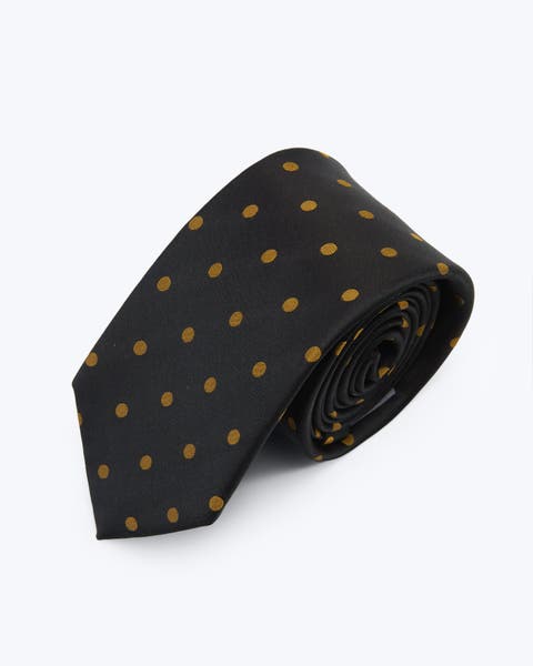 Polka Dot Silk Jacquard Tie