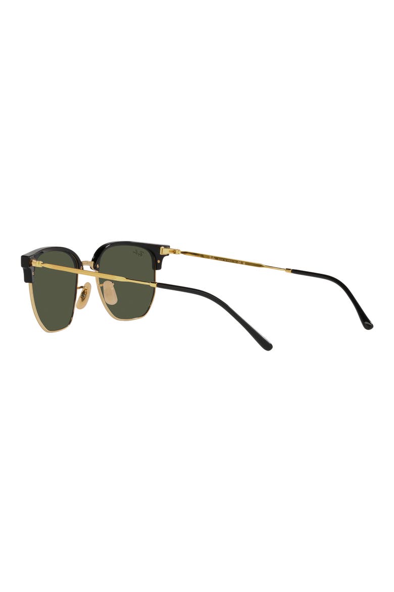 New Clubmaster 51mm Irregular Sunglasses, Alternate, color, BLACK