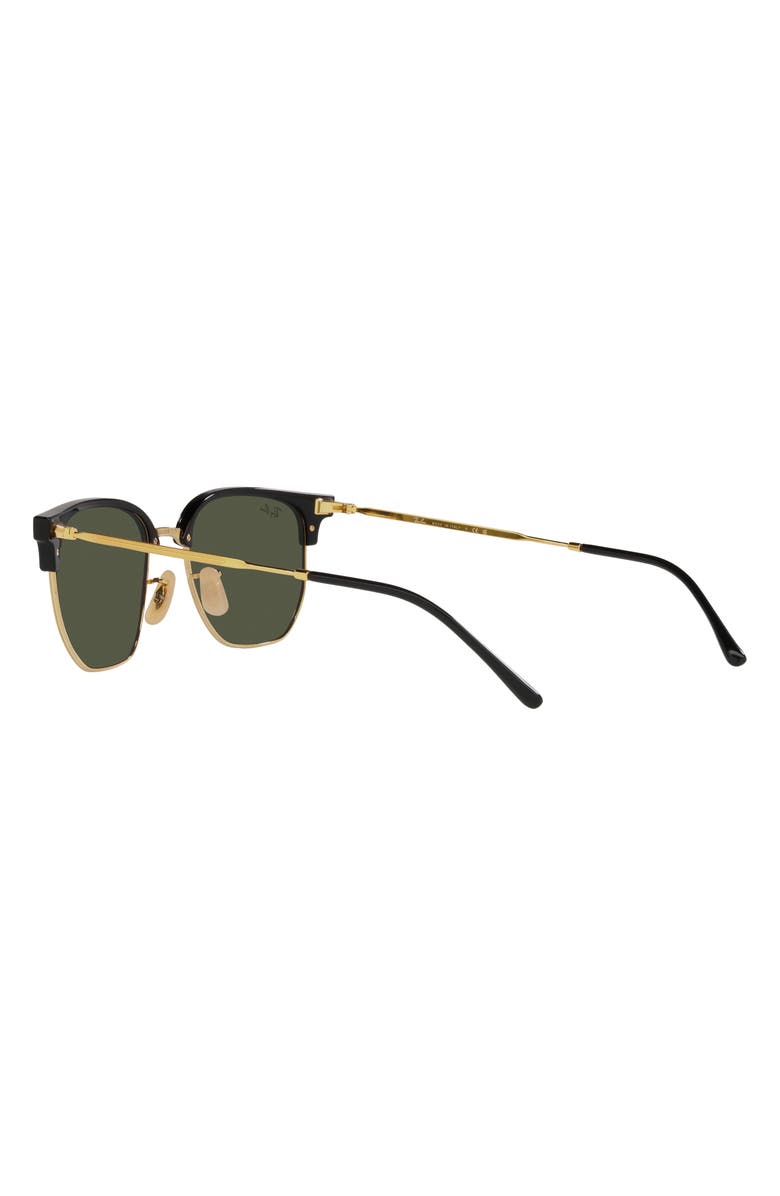 Ray-Ban New Clubmaster 51mm Irregular Sunglasses, Alternate, color, Black