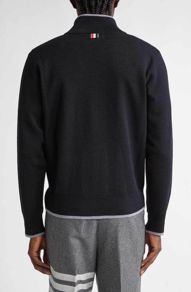 Thom Browne Milano Stitch Virgin Wool Cardigan, Alternate, color, 