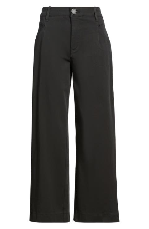 Wyatt Skyrise Crop Wide Leg Twill Pants (Regular & Petite)