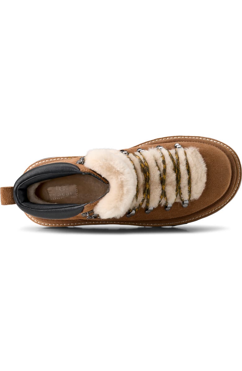 UGG<sup
®</sup
x Sacai Gender Inclusive Hiking Boot, Alternate, color, Chestnut