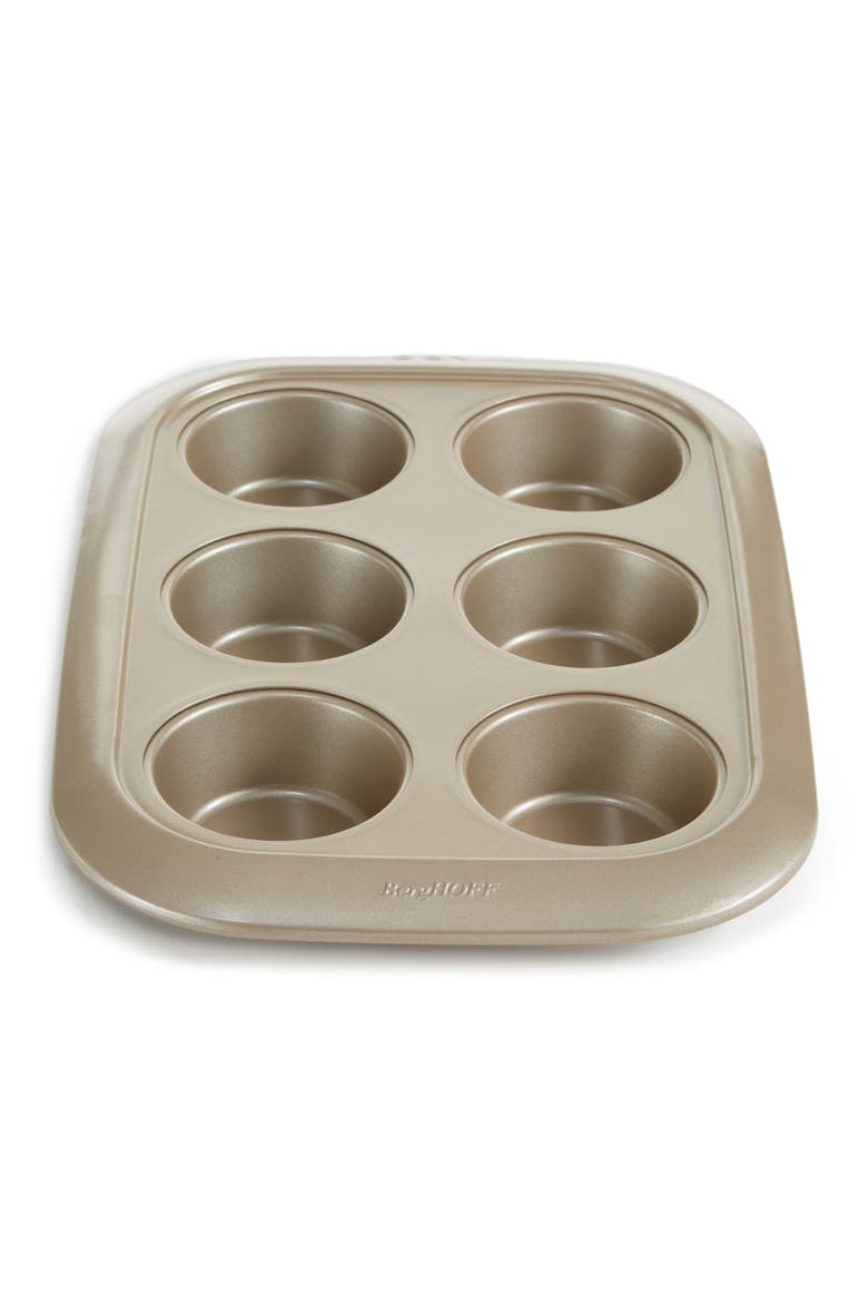 Leo Balance 6-Cup 2.5" Cupcake Pan, Alternate, color, GOLDEN
