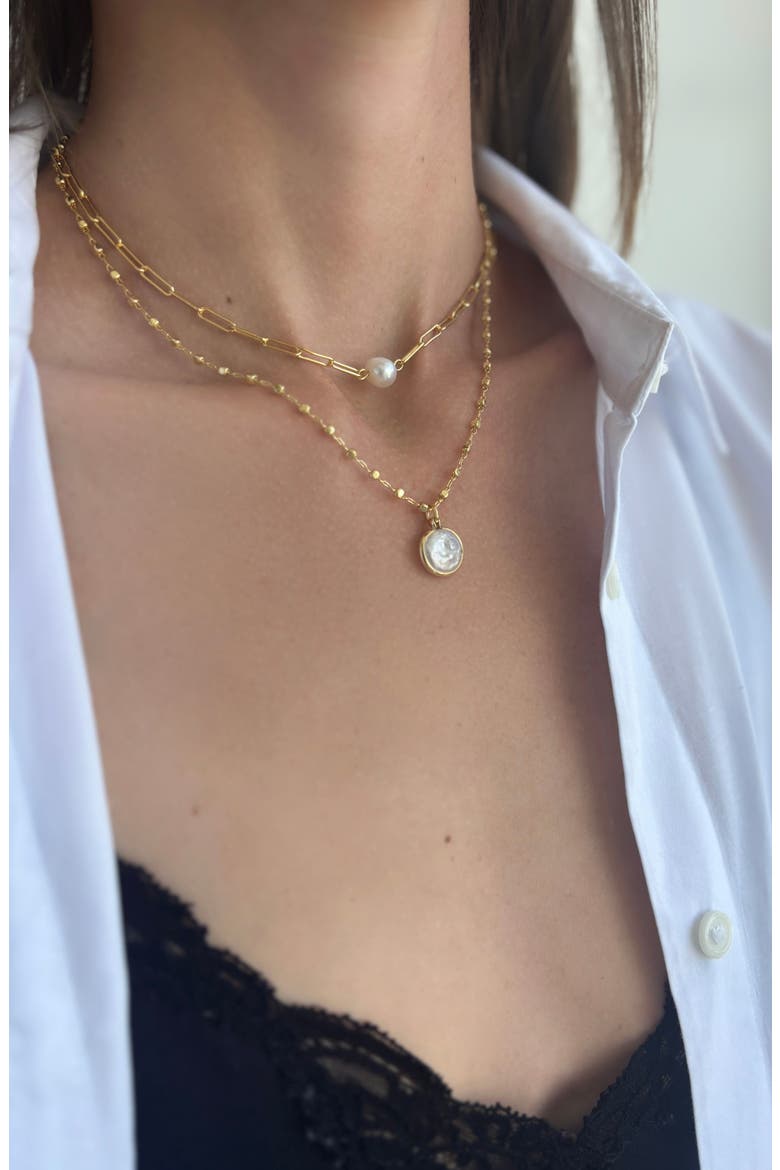 Freshwater Pearl Pendant Necklace, Alternate, color, WHITE