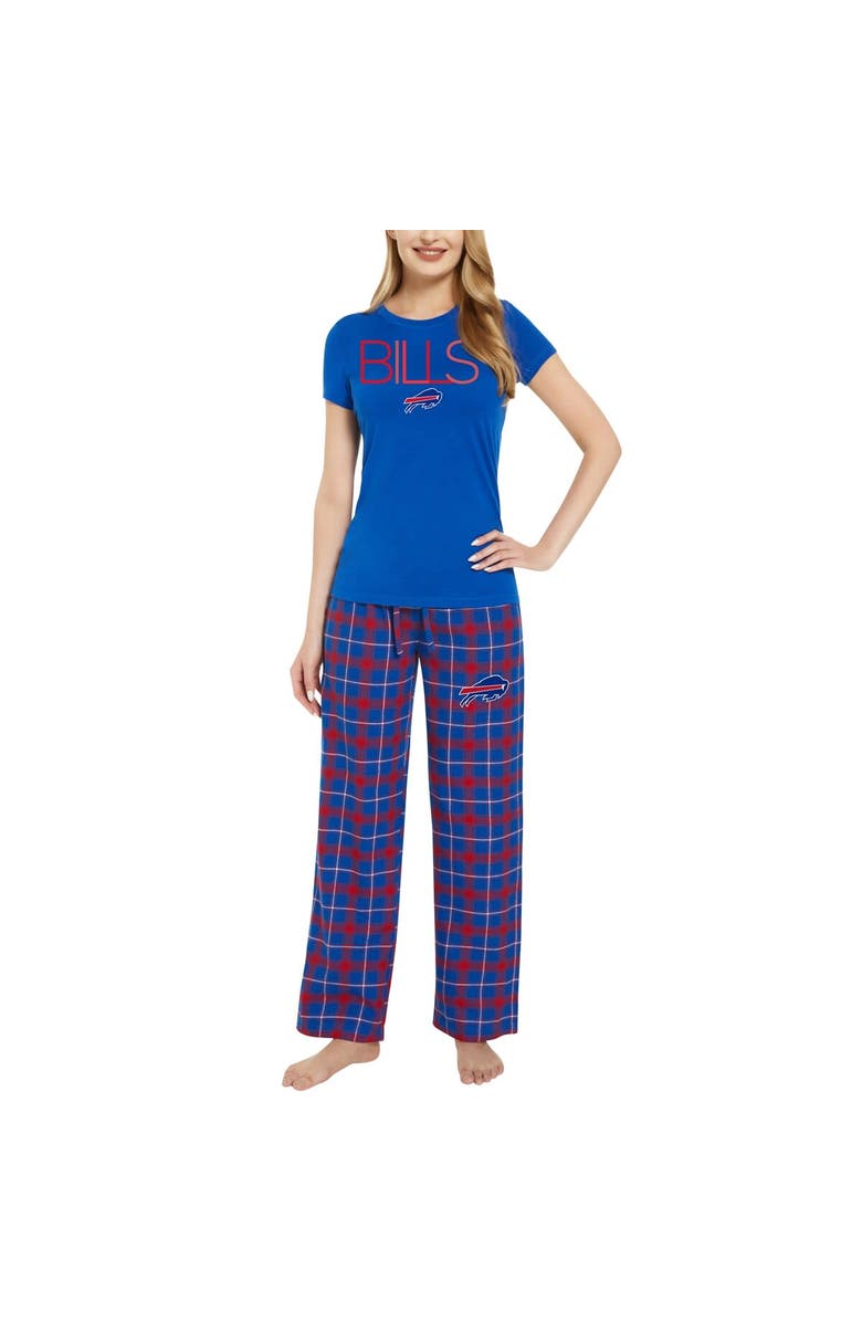 CONCEPTS SPORT Women's Concepts Sport Royal/Red Buffalo Bills Arctic T-Shirt & Flannel Pants Sleep Set, Main, color, 