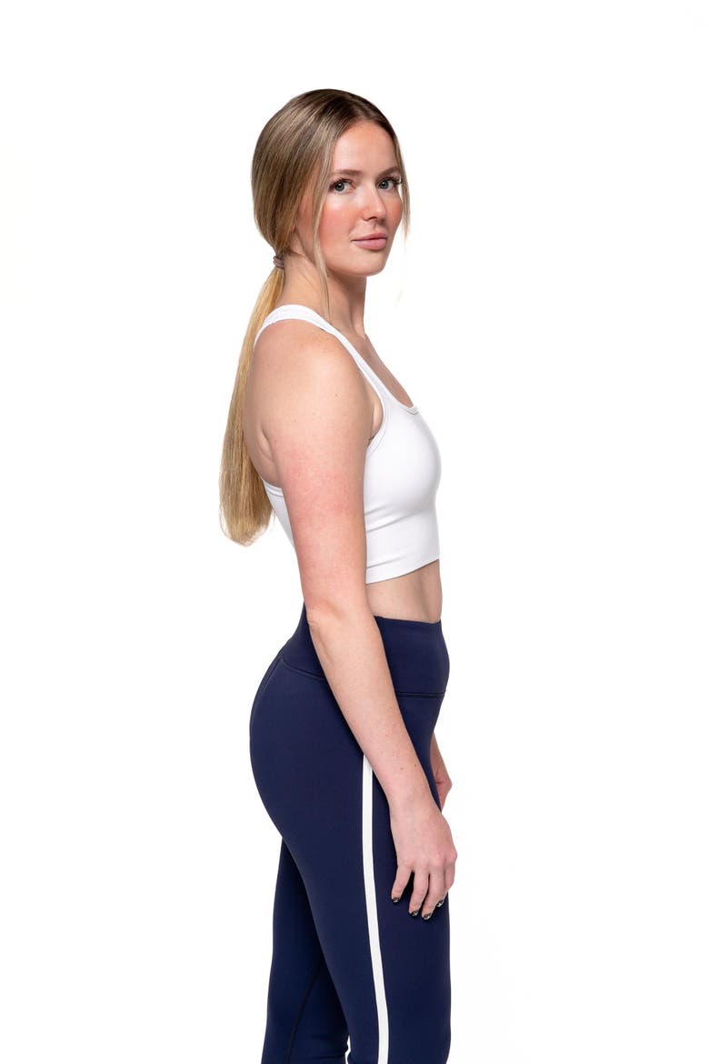 Set Point Performance Longline Solid Bra, Alternate, color, Brilliant White