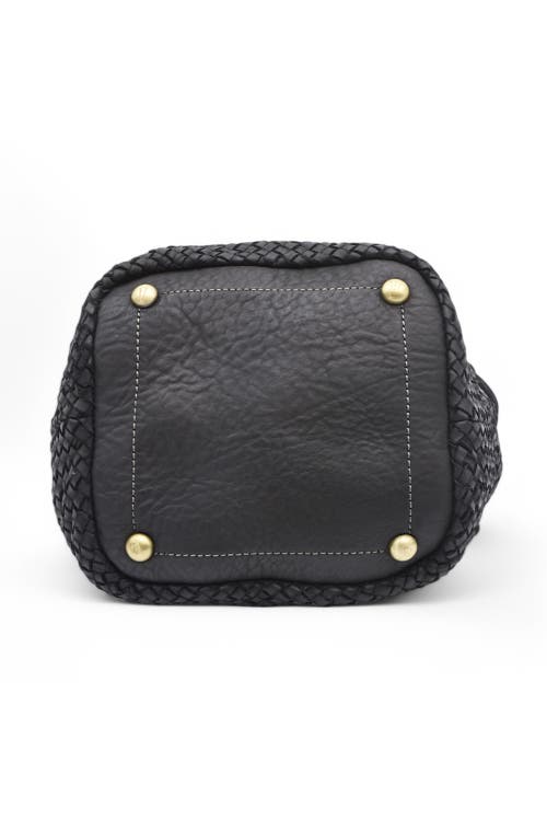 Shop Bolsa Nova Lisa Woven Mini Tote In Black