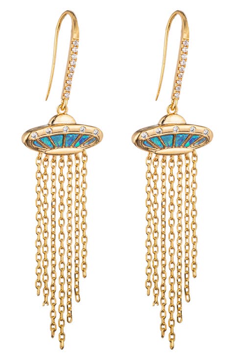Spaceship Drop Earrings