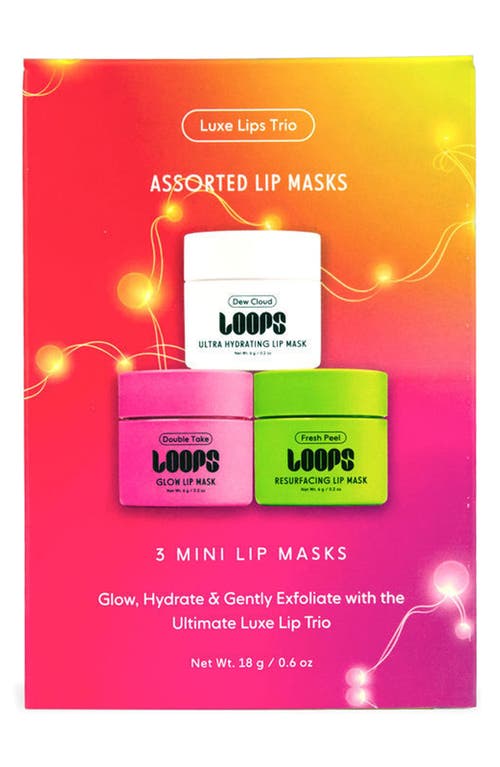 Loops Luxe Lips Trio Mini Lip Mask Set In Multi