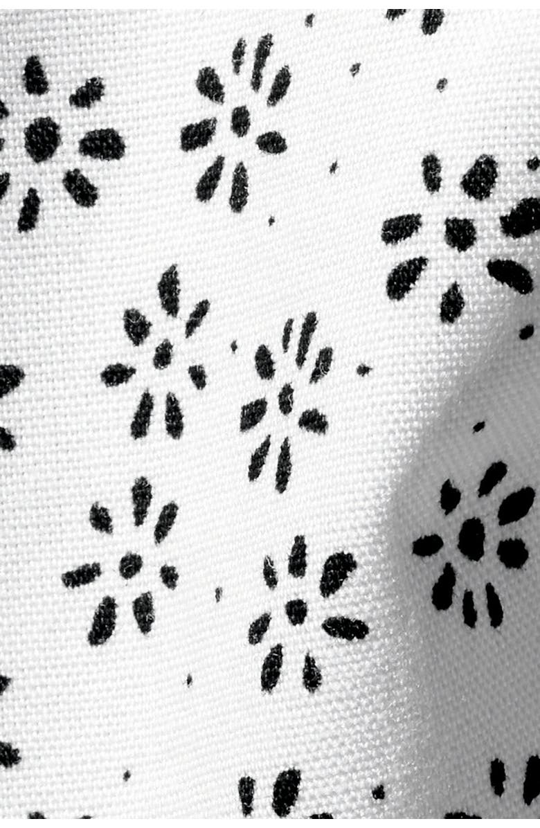 Charles Tyrwhitt Slim Fit Semi-Cutaway Collar Non-Iron Floral Geo Print Shirt, Alternate, color, White