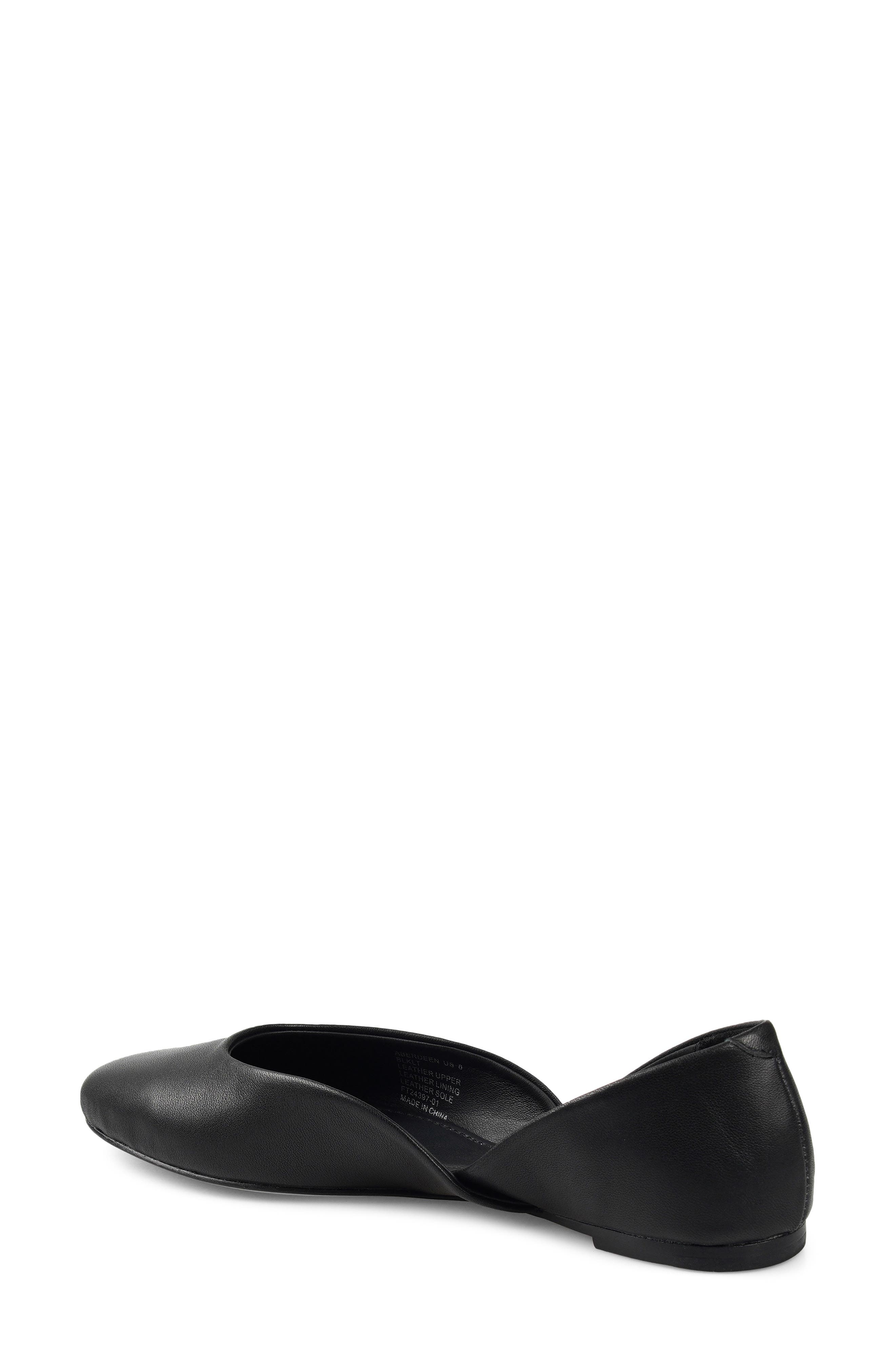 ZIGI Aberdeen d'Orsay Flat, Alternate, color, Black Leather