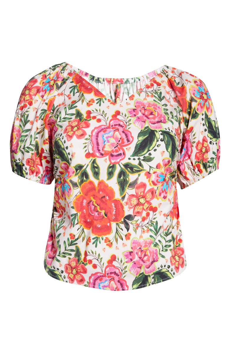 Leota Elsa Floral Print Stretch Organic Cotton Top, Alternate, color,