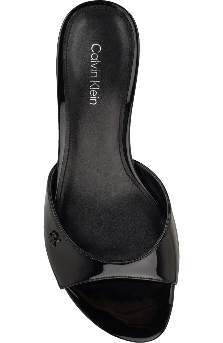 Calvin Klein Vixie Slide Sandal, Alternate, color, Black Patent