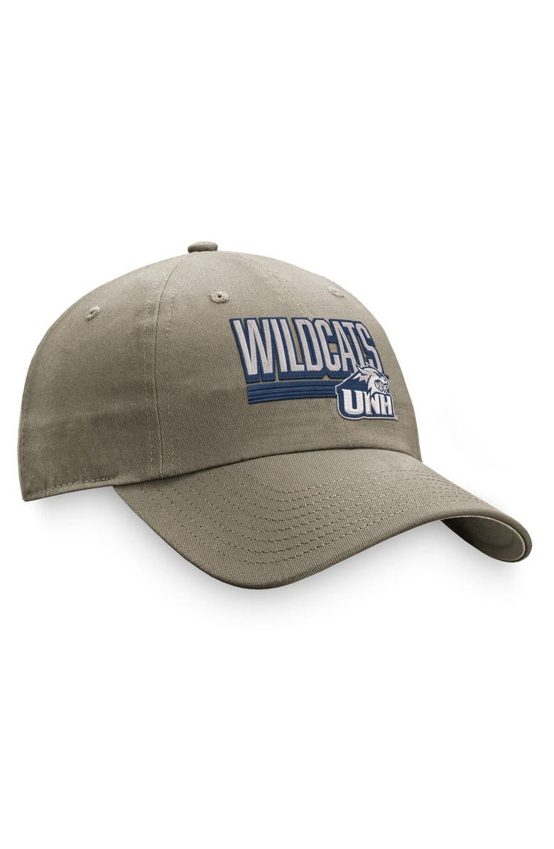 TOP OF THE WORLD Men's Top of the World Khaki New Hampshire Wildcats Slice Adjustable Hat, Alternate, color, 