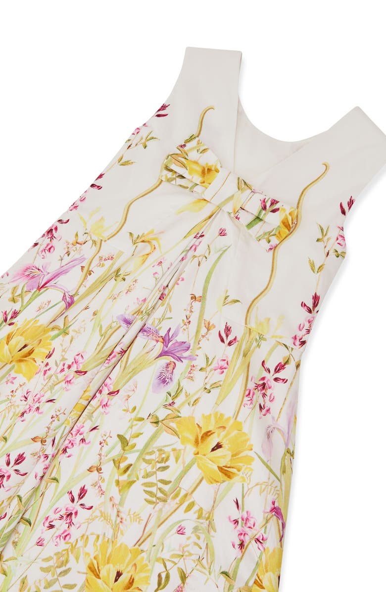 Reiss Fern Floral-Print Cotton Dress, Alternate, color, Ivory Print