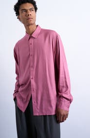 Topman Relaxed Fit Twill Button-Up Shirt