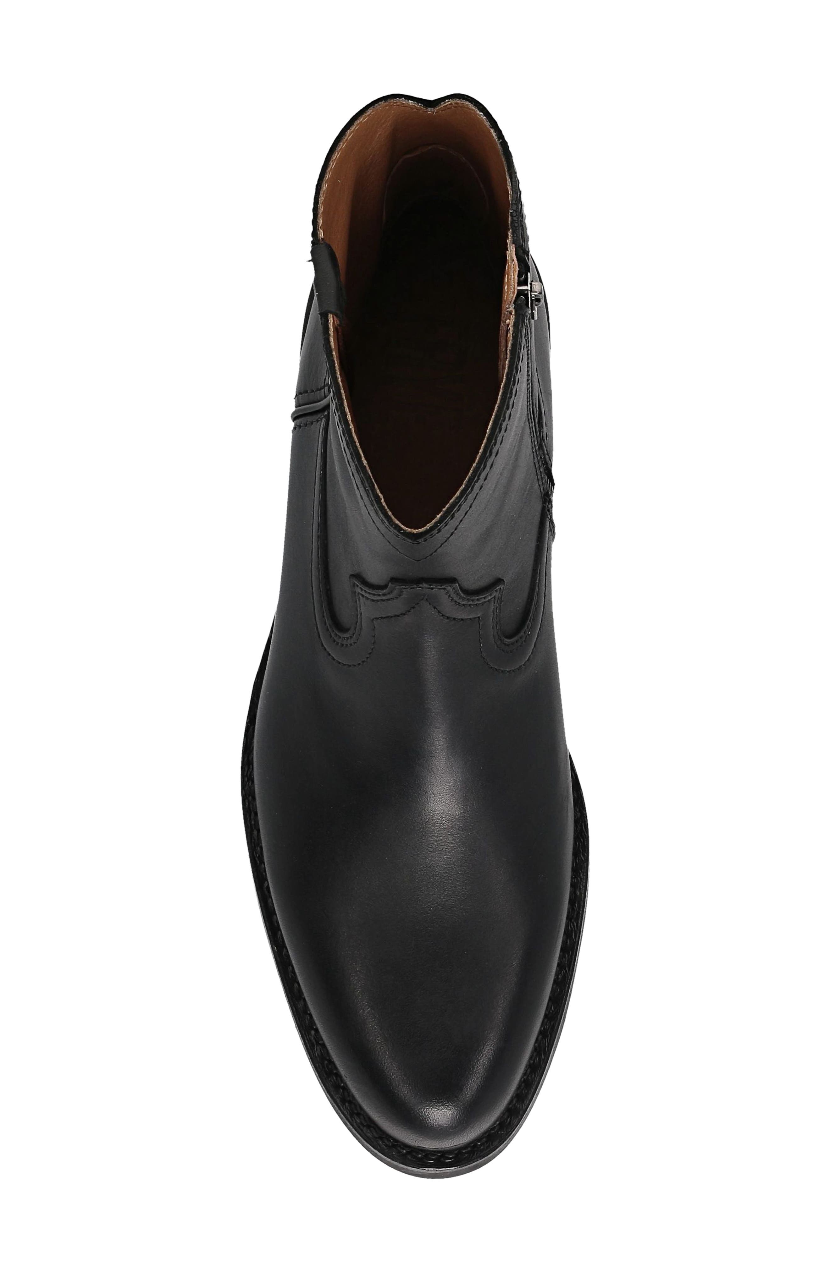 Wyatt Inside Zip Western Boot, Alternate, color, BLACK