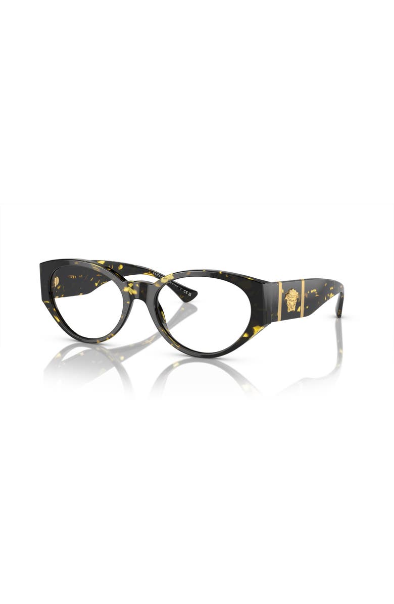 Versace 52mm Oval optical glasses, Main, color, Tortoise