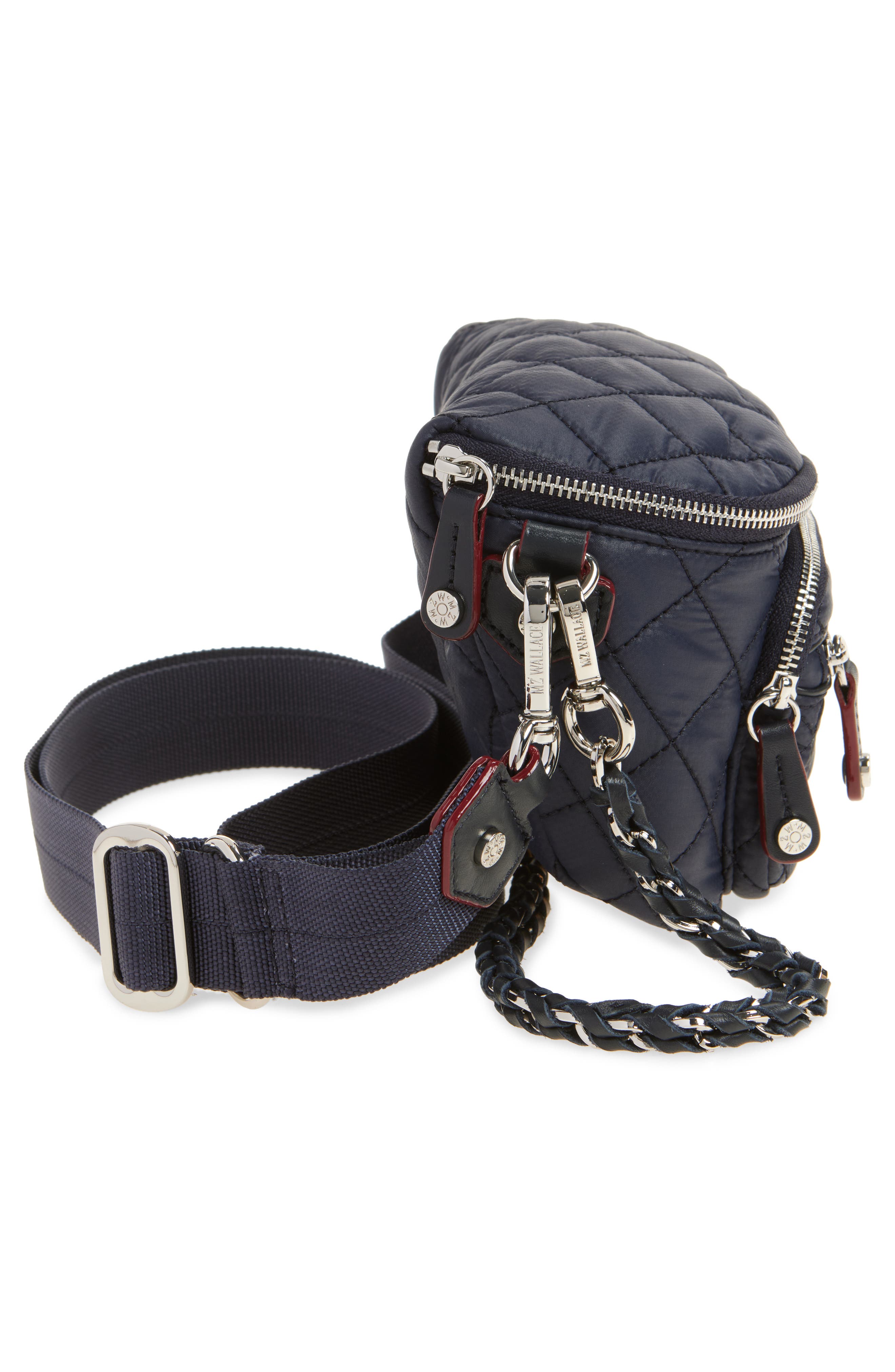 MZ Wallace Micro Crosby Diamond Quilted Nylon Sling Bag, Alternate, color, Dawn