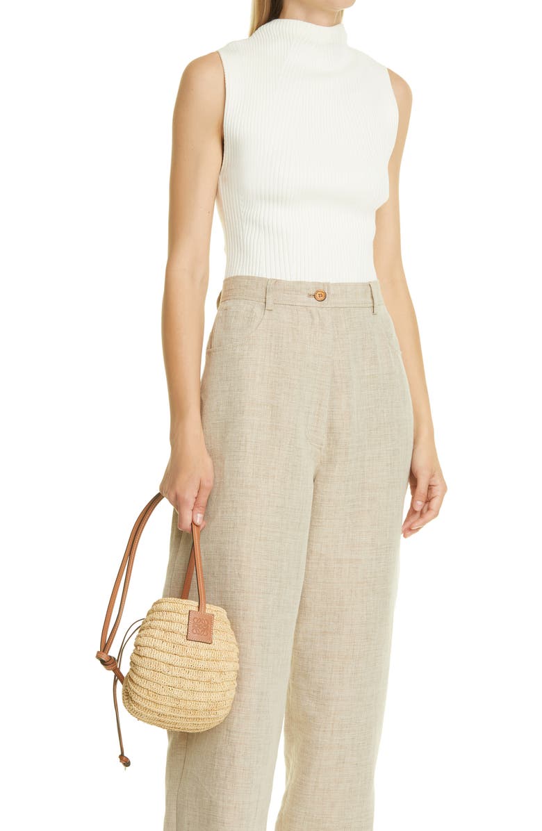 Loewe Paula's Ibiza Moon Shell Raffia Crossbody Bag, Alternate, color,