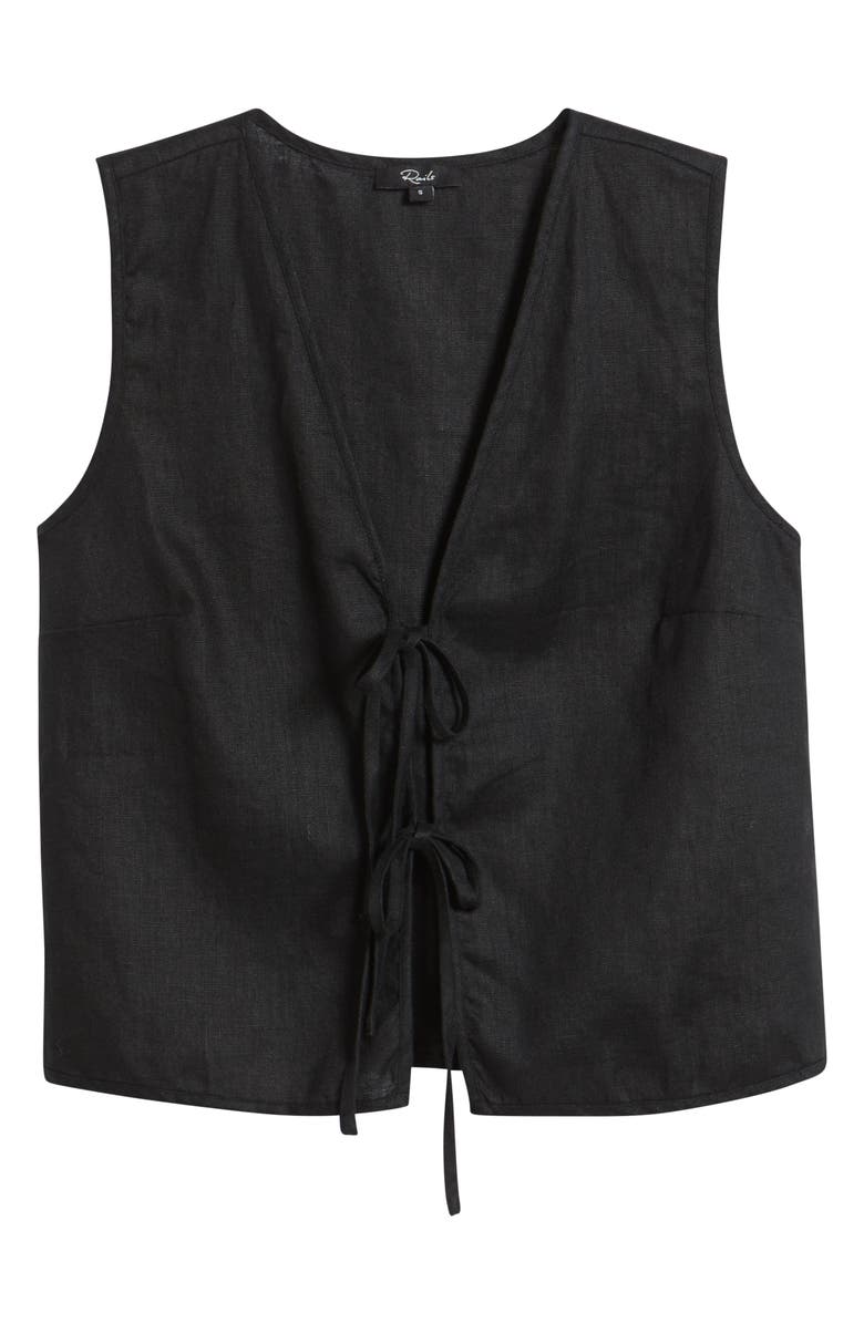 Rails Linen Tie Front Vest, Alternate, color, Black