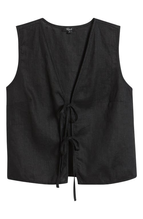 Rails Oregon Linen Tie-front Top