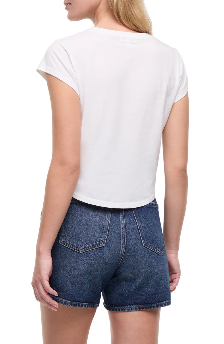 Wildfox Lina Extra Spicy Embroidered T-Shirt, Alternate, color, Snow White