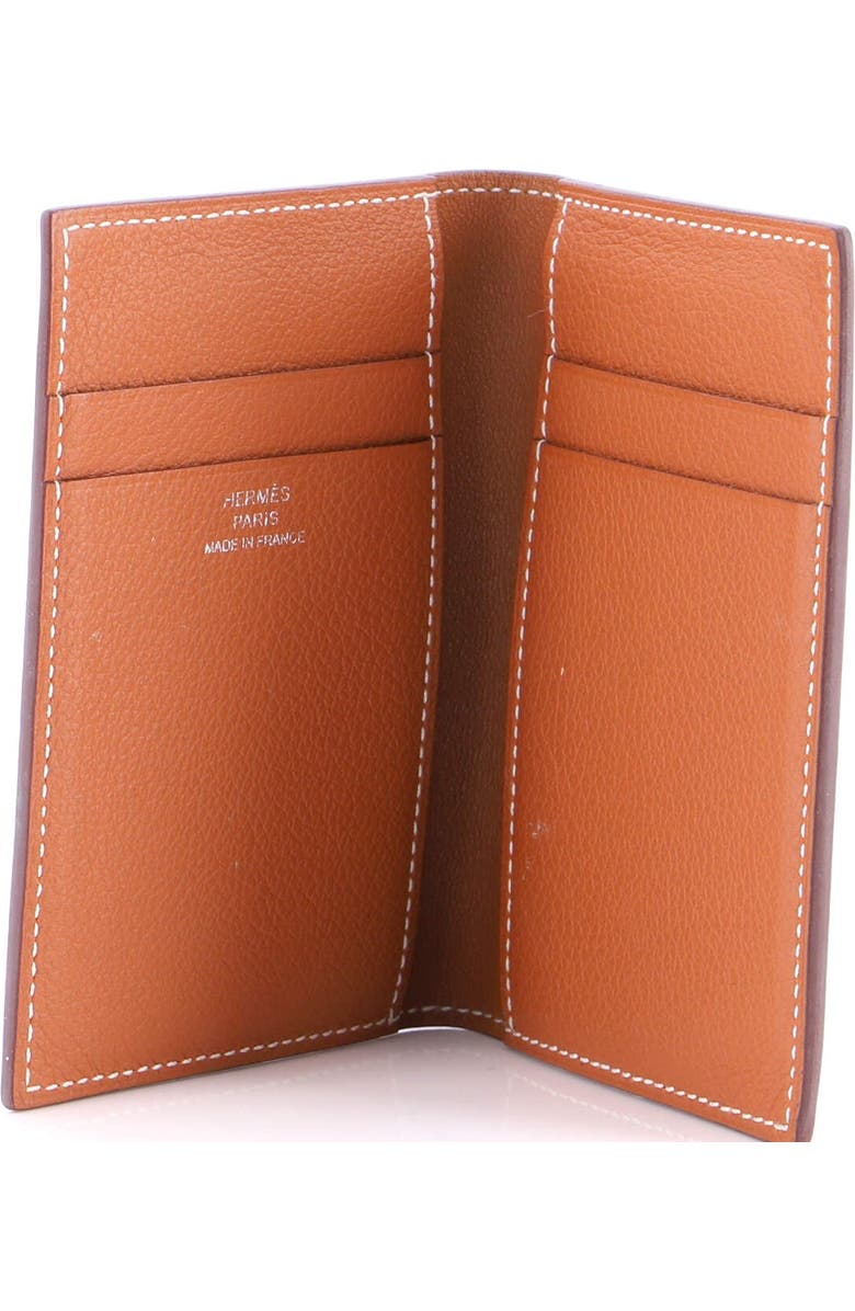 Pre-Owned Hermes MC2 Euclide Card Holder Case Leather, Alternate, color, Gold