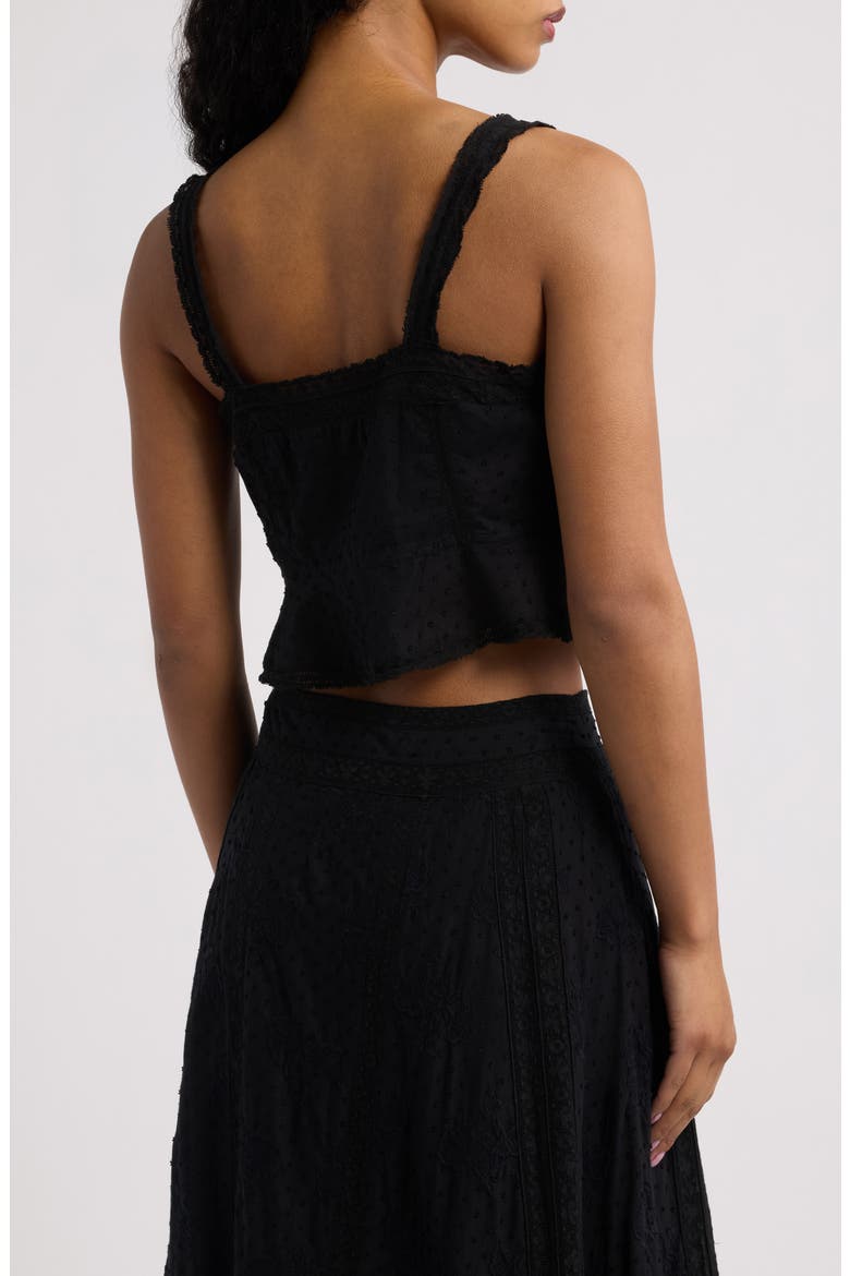 Vietta Swiss Dot Peplum Top, Alternate, color, BLACK
