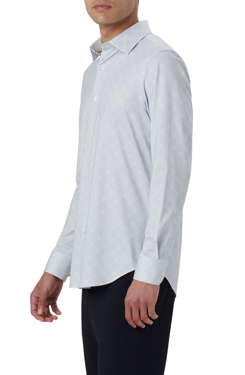 Bugatchi James OoohCotton<sup>®</sup> Geometric Print Button-Up Shirt, Alternate, color, 