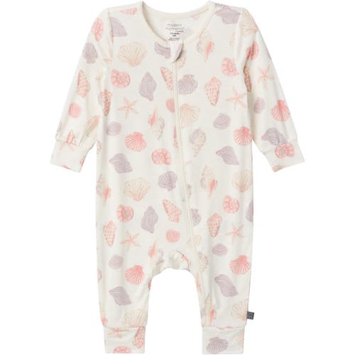 Modern Moments™ By Gerber 2-pack Baby Girls Ivory Seashells Footless Coveralls In White