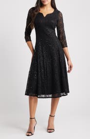 SL FASHIONS Sequin Lace Cocktail Dress