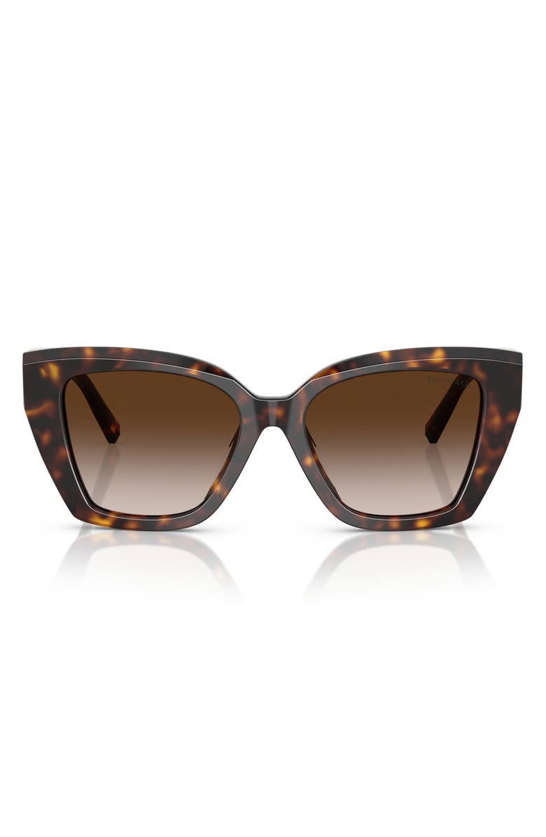 Tiffany & Co. 52mm Gradient Square Sunglasses, Main, color, Havana / Brown Gradient