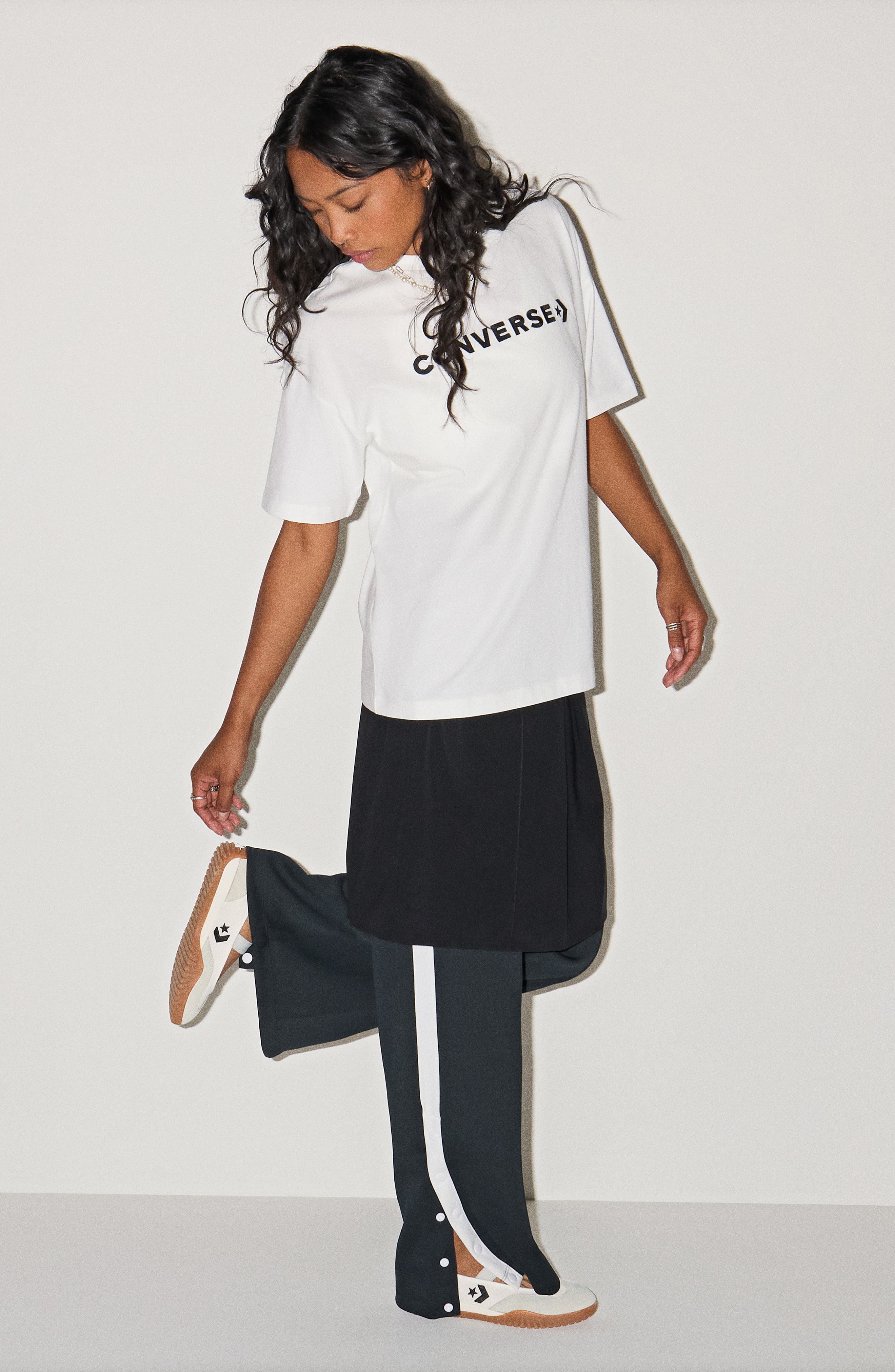 Converse Gender Inclusive Run Star Trainer Ballet Flat, Alternate, color, Egret/ Black/ Gum