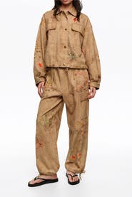 Bimba y Lola Cargo Trousers With Stitching And Patches
