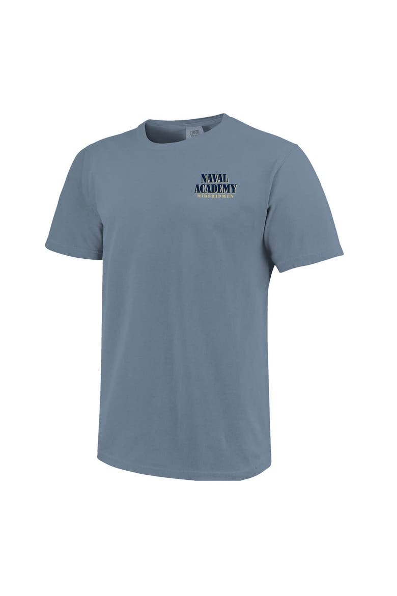 Unisex Image One  Blue Navy Midshipmen Hyper Local Naval Ship Sunset T-Shirt, Alternate, color, Blue